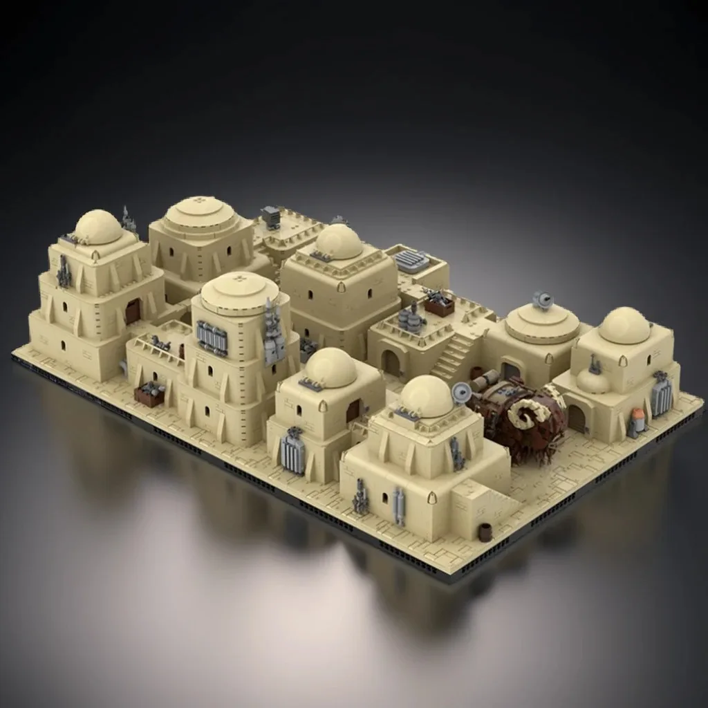 

7449 шт. Tatooine Mos Eisley модульный городской пустыни MOC Star Batter City модель образовательные строительные блоки подарок