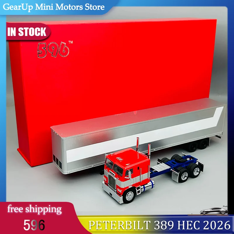 

596 1:64 Peterbilt 389 American Semi-Truck Tractor Hec Edition Alloy Diecast Model Collectible Display For Truck Enthusiasts Toy