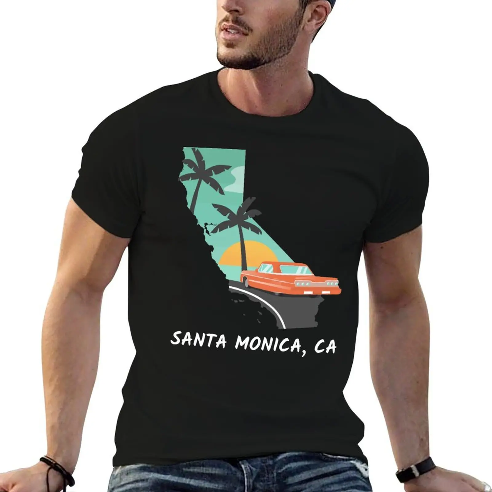 

Santa Monica, CA T-Shirt anime tshirt man t shirt luxury man graphic t shirt T-Shirt