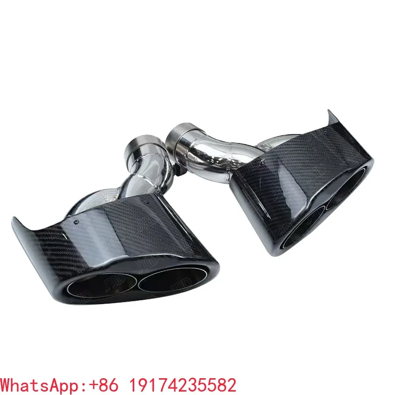 

Wholesale Dual Outlets Y Type Mu-ffler Carbon Fiber Exhaust.Tip for Jaguar XEL