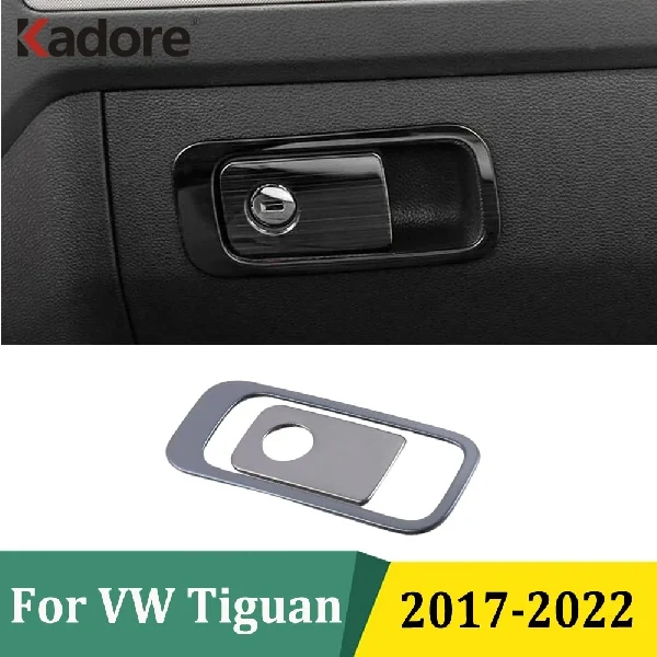 

Для Volkswagen VW Tiguan 2017-2020 2021 2022 Copilot перчаточный ящик шкафчик дверная ручка крышка отделка гарнир аксессуары для салона автомобиля