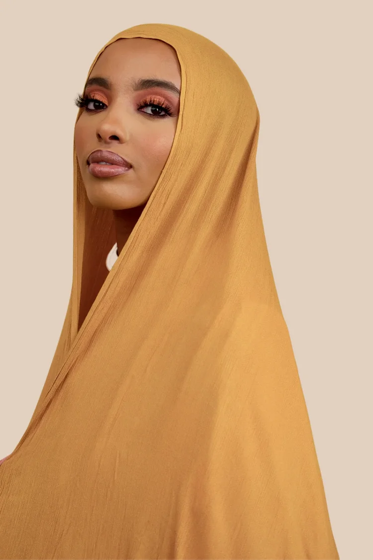 Neue Geknitterte Rayon-Hijabs für Frauen, Einfarbige Schals, Muslimische Weiche Viskose-Kopftücher, Islamischer Turban, Kopfband – Detail 1