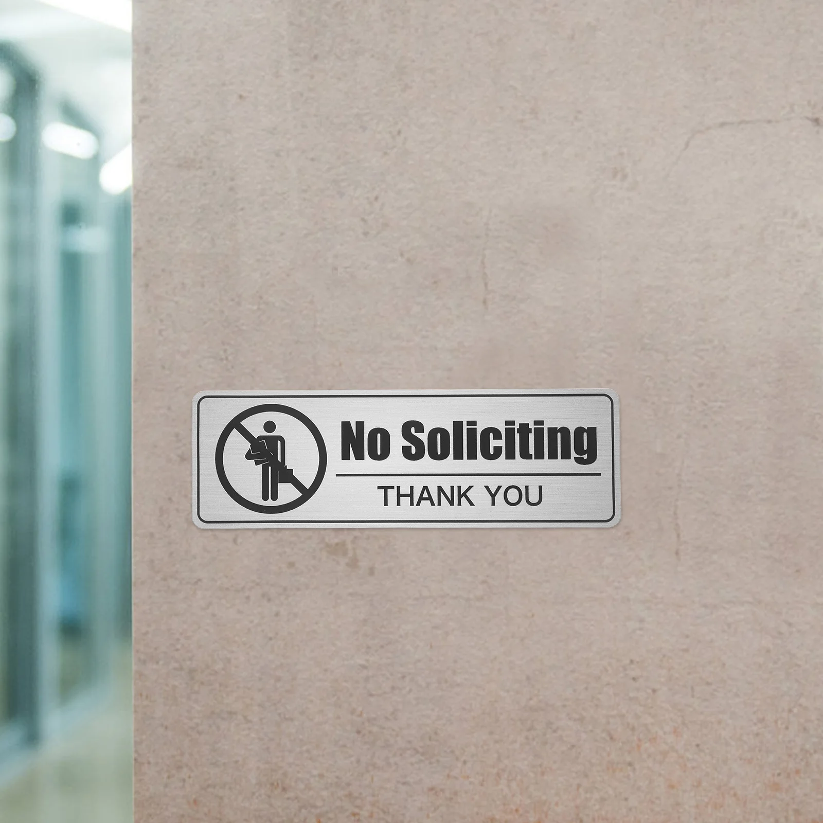 2 مجموعات لا علامة التماس PVC مانعة لتسرب الماء ذاتية اللصق باب جدار مدخل علامة تحذير للمنزل مكتب الاستخدام الداخلي في الهواء الطلق