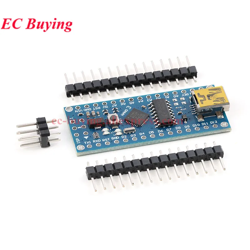 1-10Pcs Nano V3.0 Mini Type-C Micro USB ATmega168P ATmega328P MCU Core Development Board CH340 16Mhz Improved Module for Arduino
