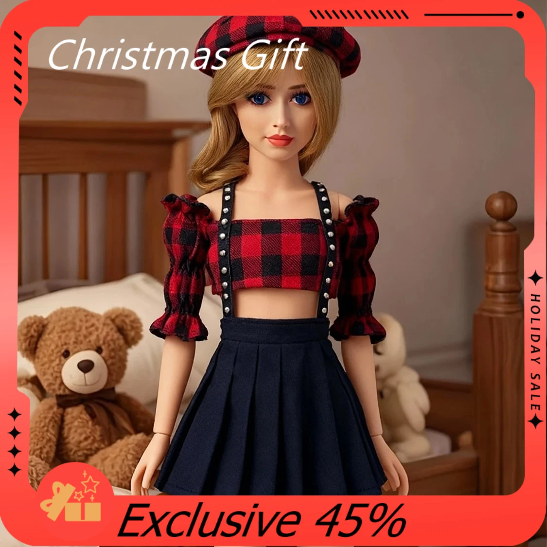 【تخفيضات محدودة للعطلات】لعبة دمية أنمي واقعية مصنوعة يدويًا مع هيكل عظمي مرن، هدية مثالية لعيد الميلاد والجمعة السوداء