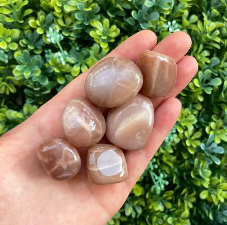 2-3cm Peach Moonstone Gemstone Tumbled Moonstone Crystal