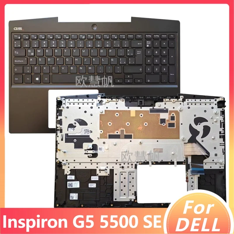 

T New for Dell Inspiron G5 5500 SE Laptop Palmrest Case Backlight Keyboard UK Version Upper Cover 0T93MY