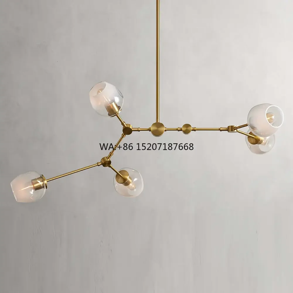 Nordic Copper Living Room  Luxury Magic Bean  Lamp Simple Modern Luxury Bedroom Restaurant