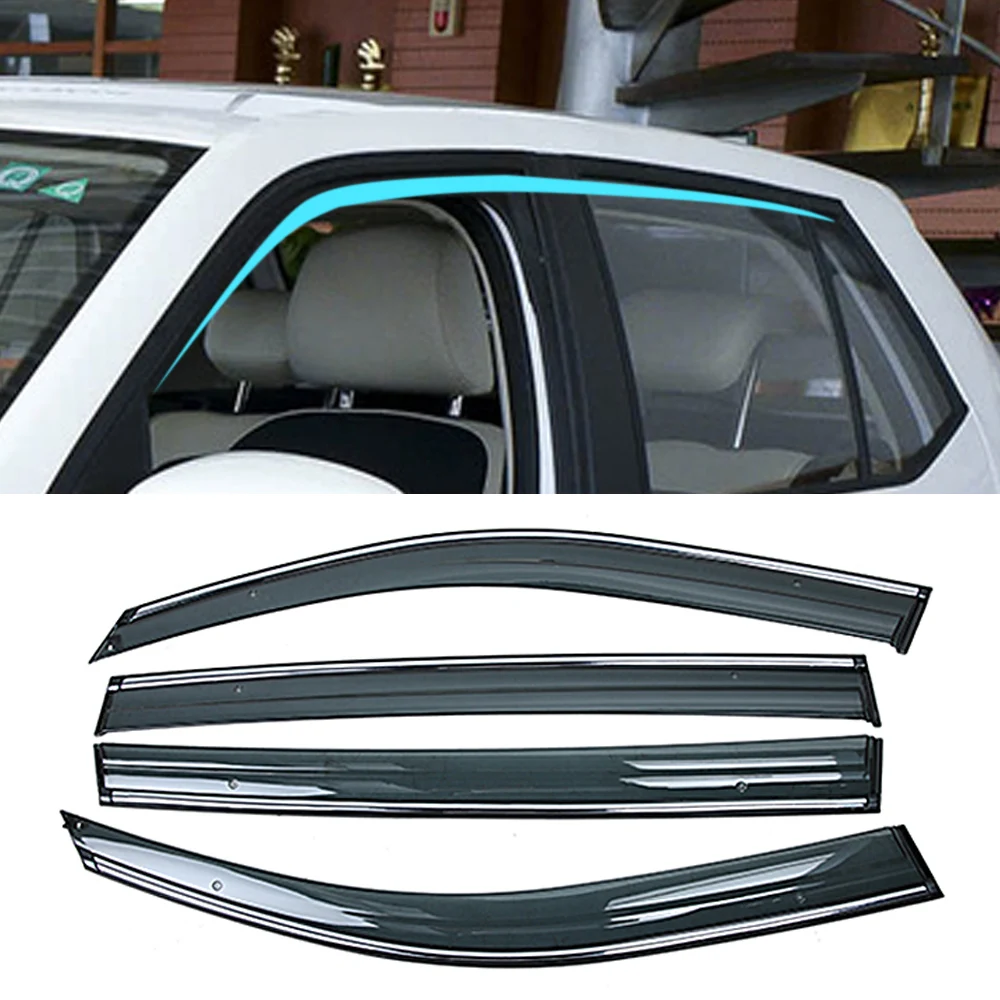 For SKODA Fabia NJ 2014 2015 2016 2017 2018 2019 Car Window Sun Rain Shade Visors Shield Shelter Protector Cover Trim Frame