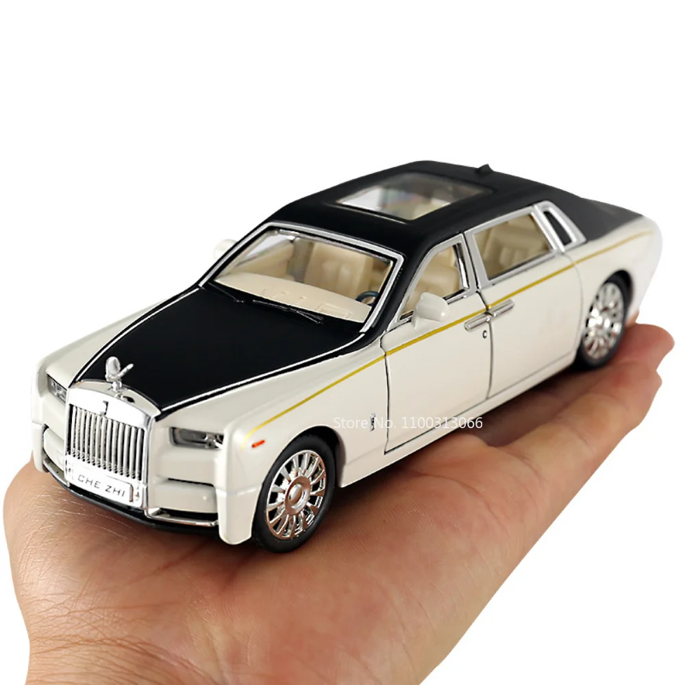 1:32 Rolls-Royce Phantom Car Model Alloy Diecast Toy Vehicles 6 Doors Can Be Opened Pull Back Function for Boys Gifts Collection