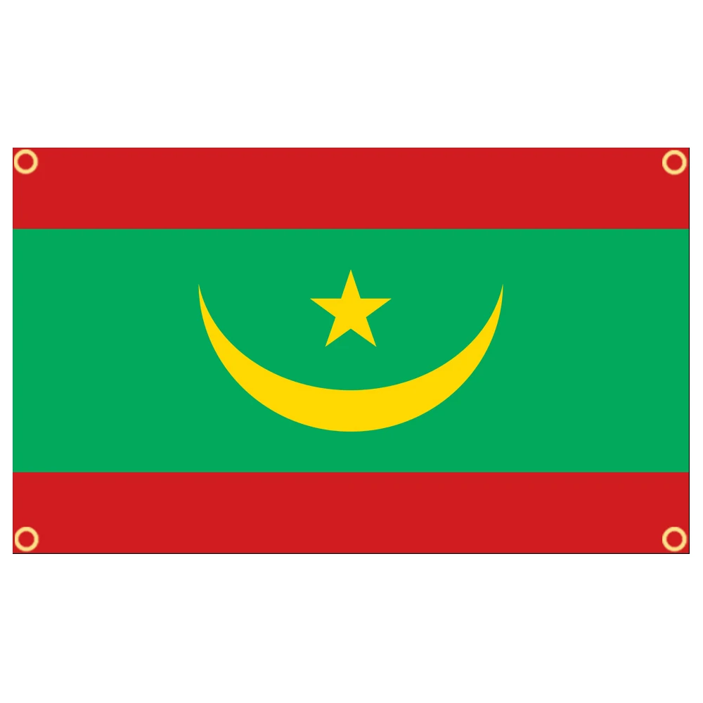 2×3FT Mauritania Emblem Flag Polyester Printed Banner Tapestry For Decor