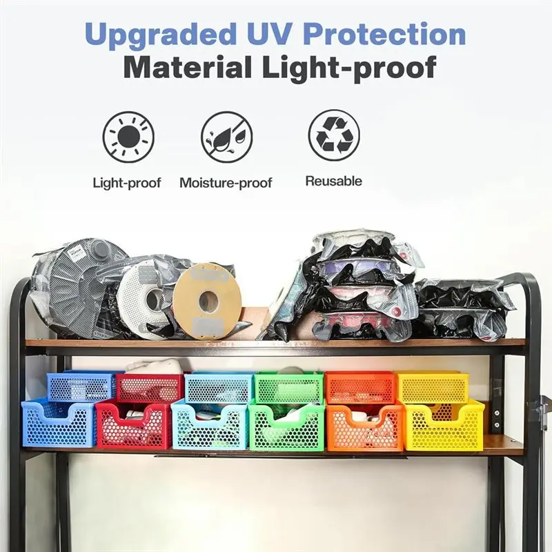 Vacuum Pump With 20 Pcs Filament Storage Bags(Light-Proof Sealed), Includes 5 Clipping Tool Kit For 3D Printer Filaments Custome