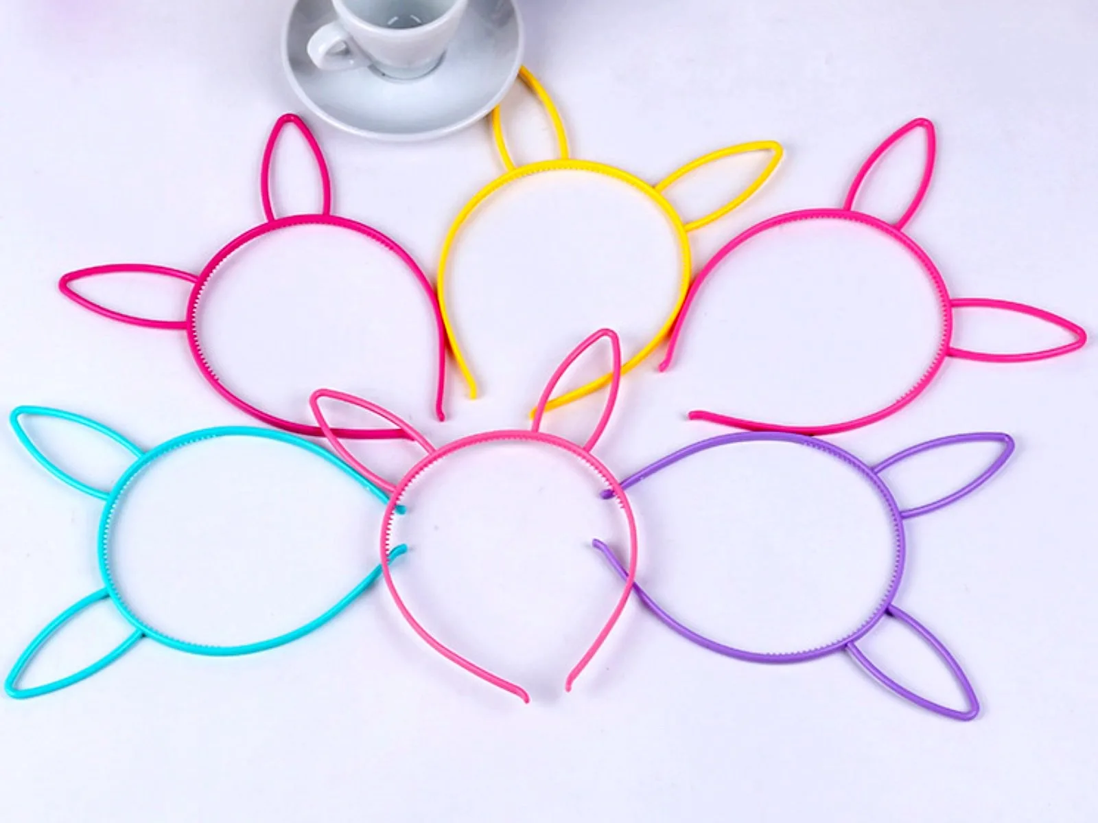 10 Mixed Color Plastic Cute  Ear Headband Hair band With Teeth Party Alice Girls Hair Costume Fancy Dress