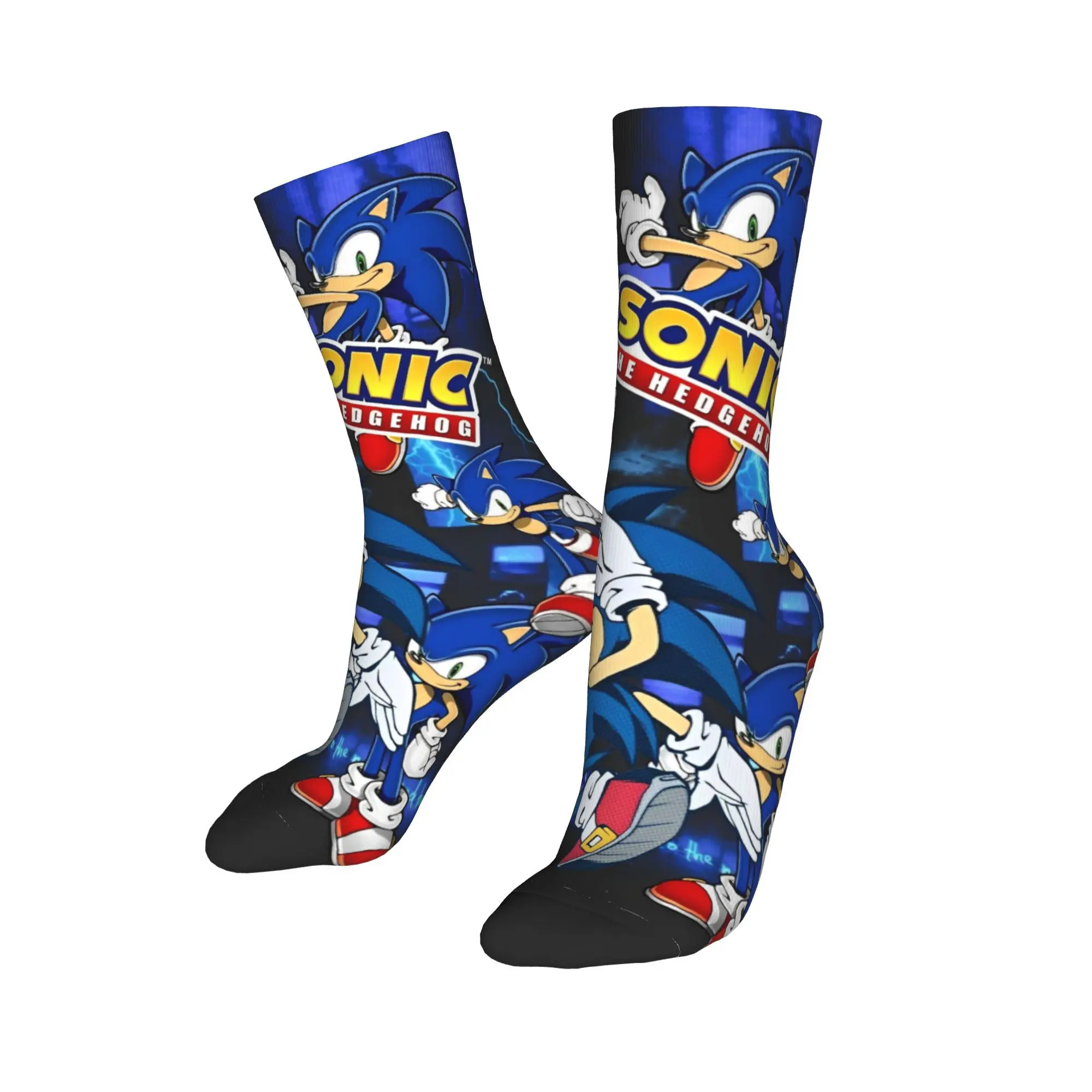 s-Sonics Theme Design Socks Outfits for Party Wear Breathable  Printing Socks