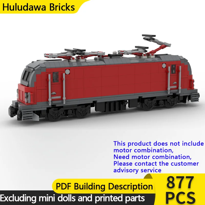 

City Car Model MOC Building Bricks Series 1293 Electric Locomotive Modular Technology Gifts Holiday Assemble Children Toys Suit