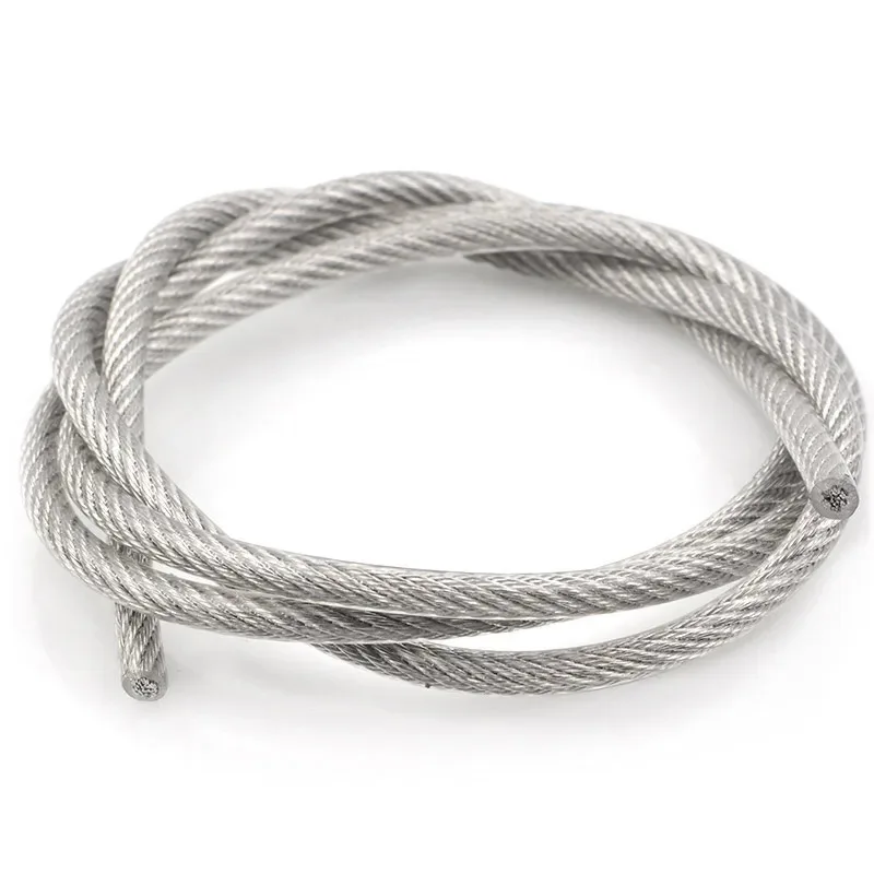Picture 5: 1-20M 0.38mm-16mm PVC Coated Steel Wire 304 StainlessSteel Stranded Wire Rope Soft Cable Transparent Stainless Steel Clothesline