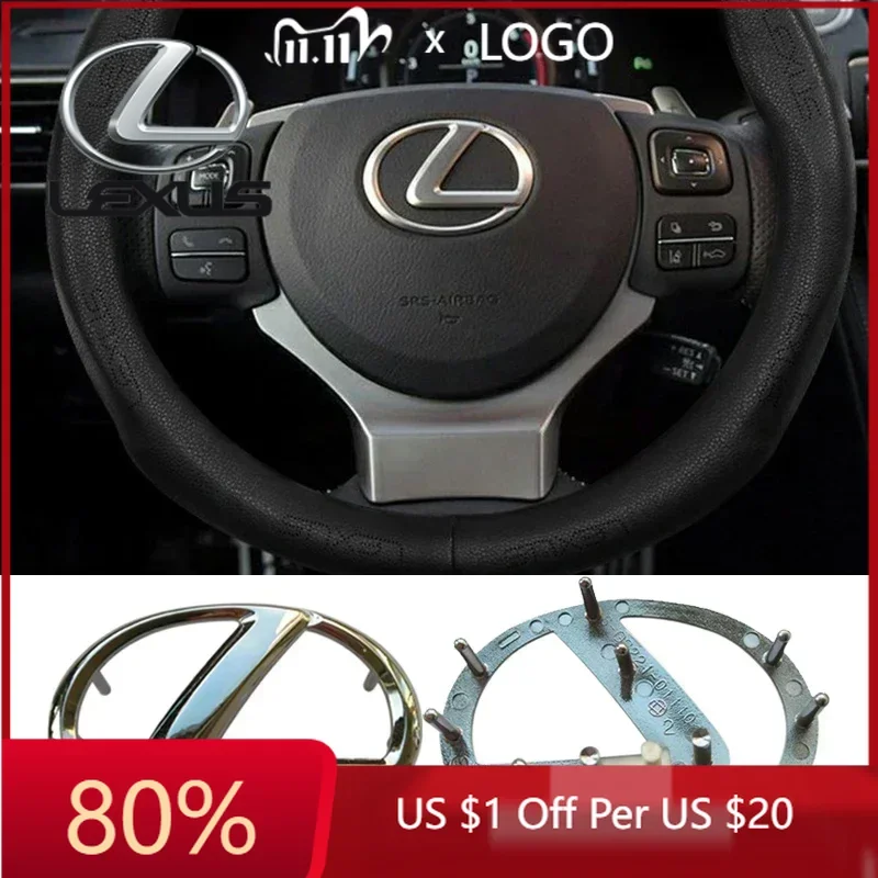 

Наклейки для интерьера автомобиля 2026: Эмблема-значок из АБС-пластика на руль для Lexus CT200 ES250 ES330 RX350 NX300 RX270 IS250 IS350 G