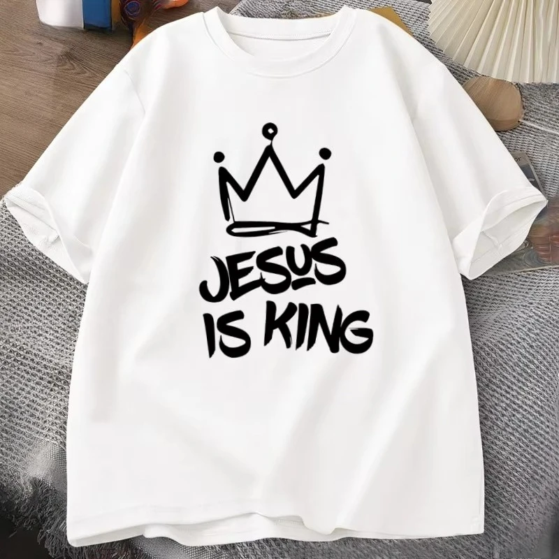 Camiseta de Jesús Rey, regalo cristiano, camiseta de religión cristiana, camiseta con estampado de Dios es bueno, camiseta de alta calidad