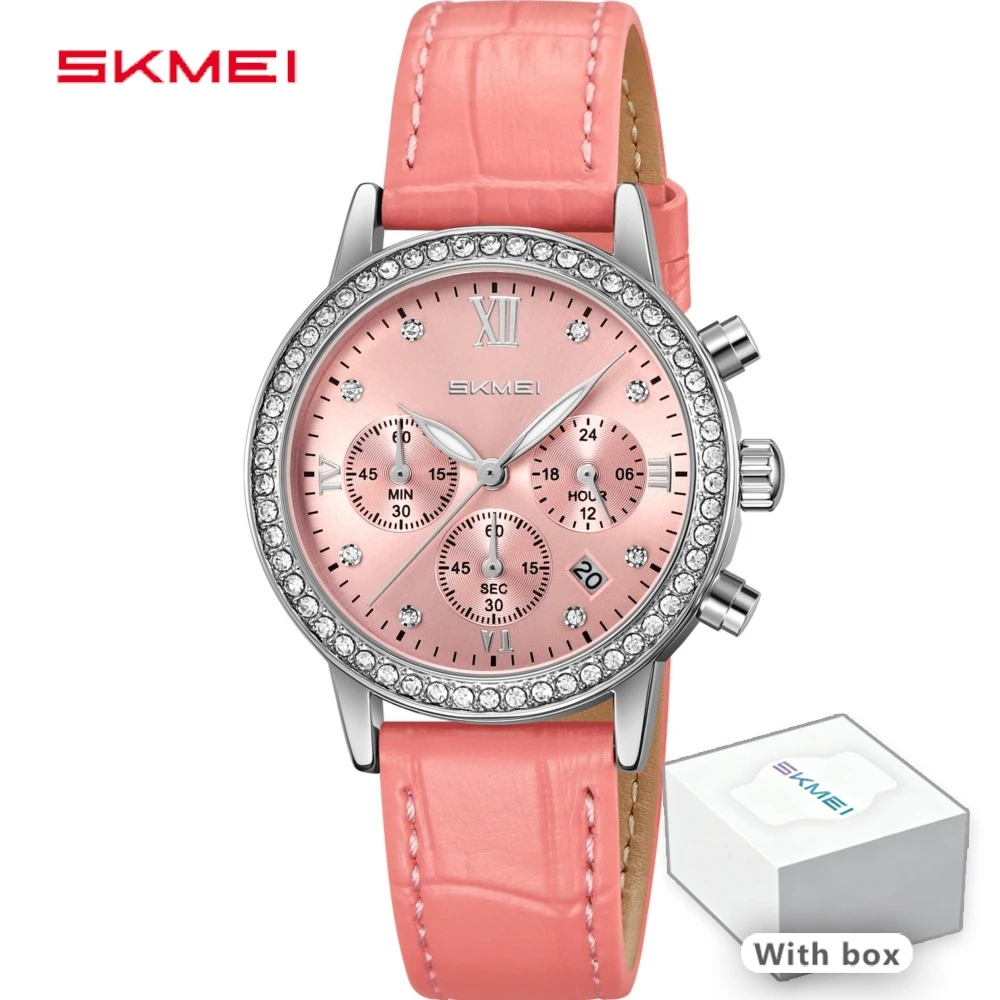 skmei-elegant-pink-women's-quartz-watch-crocodile-pattern-leather-strap-rhinestone-bezel-stopwatch-date-ladies-dress-watch-9384