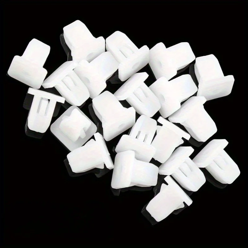 White Square Auto Fasteners Auto Bumper Fastener Rivet Retainer Clips Push Engine Cover Fender Car Door Trim Panel Clip