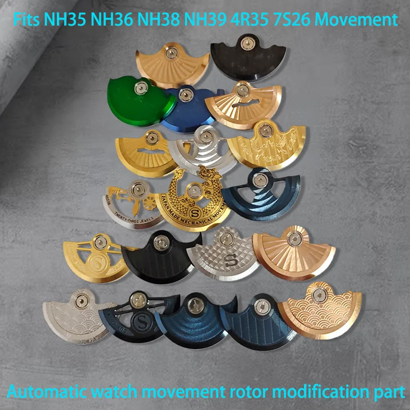 NH35 NH36 Automatic Hammer Rotor For NH34 NH38 NH39 7S26 7S36 4R35 4R36 6R Movement Pendulum Weight Watch Mechanical Refit Part