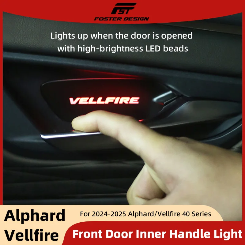 

Для Alphard Vellfire 40, внутренний съемник передней двери, обновленный светильник, дверные фонари, аксессуары для ламп