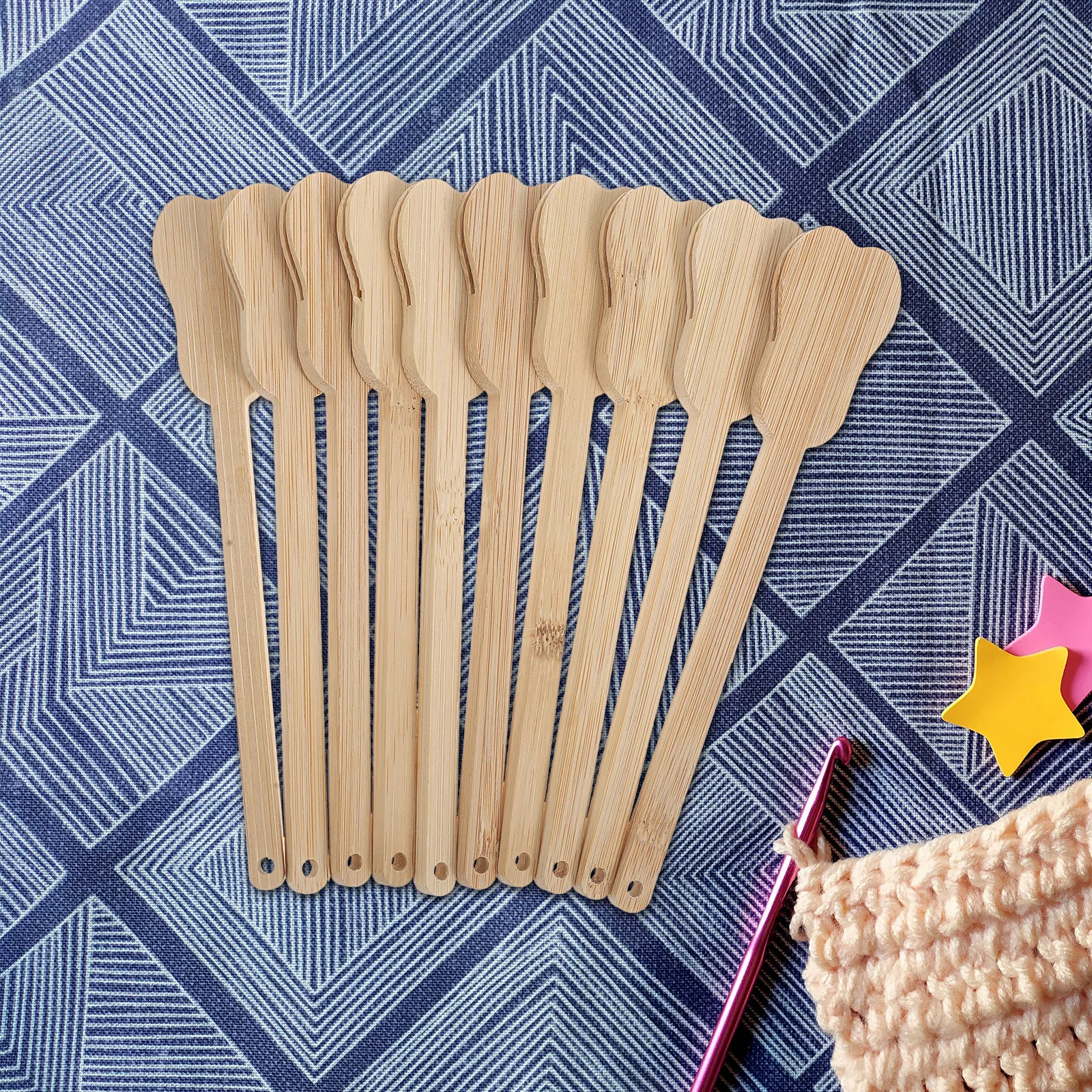 

10Pcs Bamboo Fan Stick Handles Lightweight Handheld Frame for DIY Wedding Party Fan Making Craft Supplies Hand Craft Material