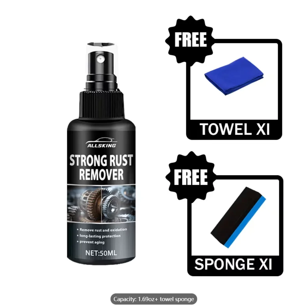 50ml Rust Remover Spray, Instantly Remove Rust from Car Metal & Hardware