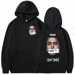 Men Fashion Hoodie Japanese Y2k Sweatshirt Warm Fleece Hoodies Sweatshirts Men's Clothing Slim Shady Coats Rapper Eminem Hoodies