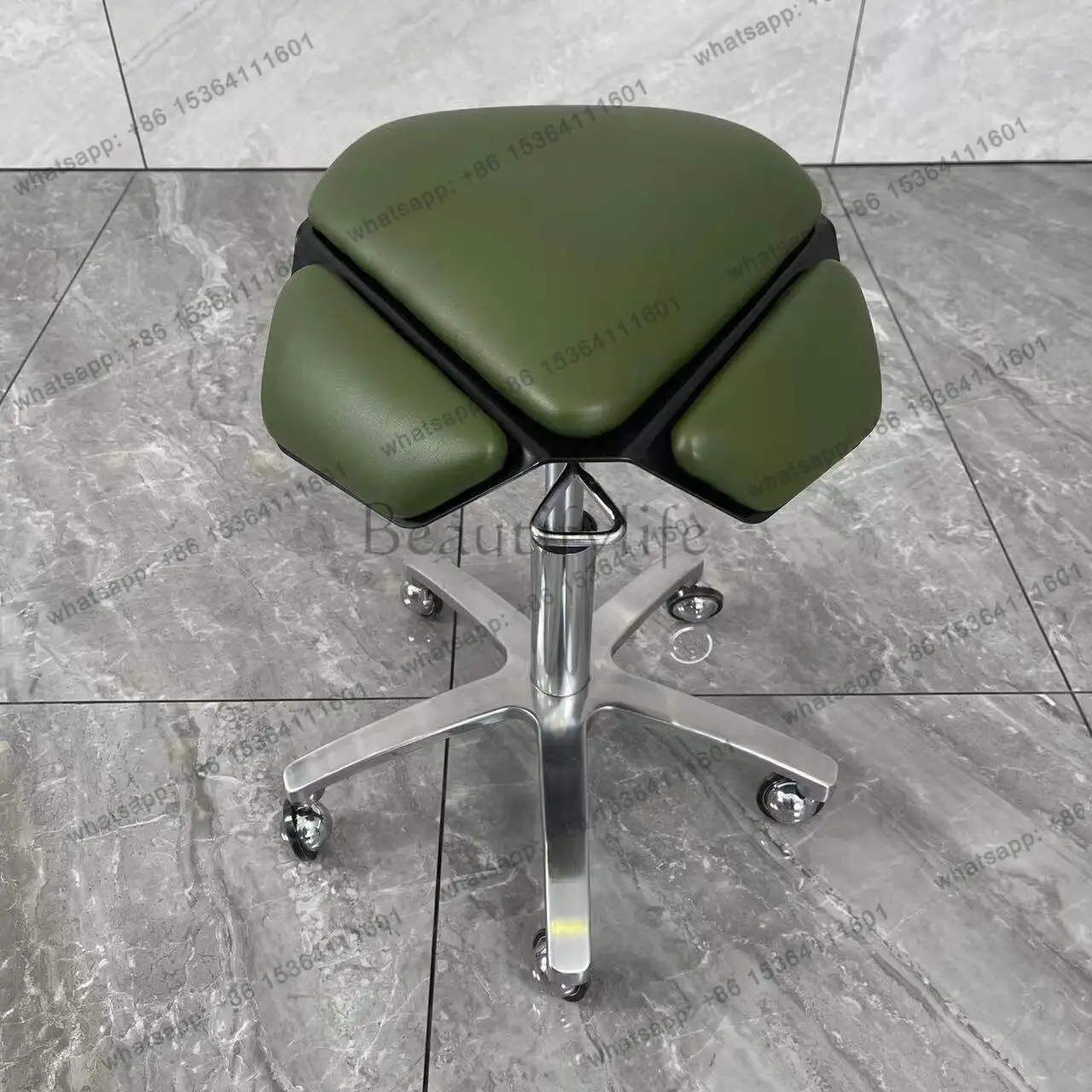 

Barber shop big worker chair rotating lifting round stool beauty nail stool pulley