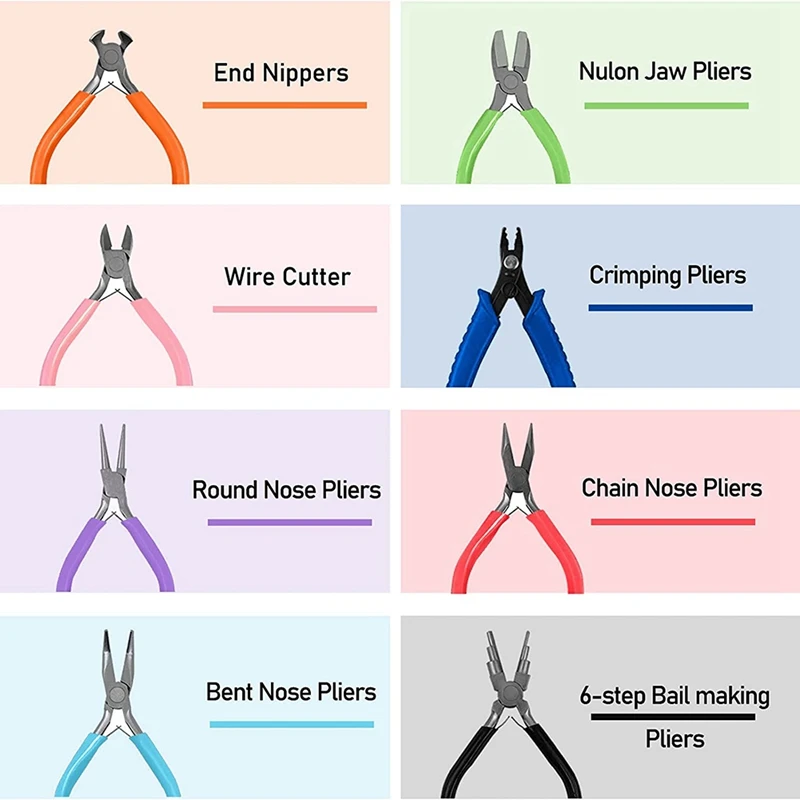 Jewelry Pliers, 8Pcs Jewelry Making Pliers Tools, Jewelry Making Pliers Tools, For Jewelry Repair, Wire Wrapping, Crafts