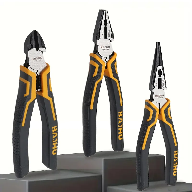 

Multifunctional universal diagonal pliers Needle-nose pliers Universal wire cutters Electrician's wire cutter set Hardware tools