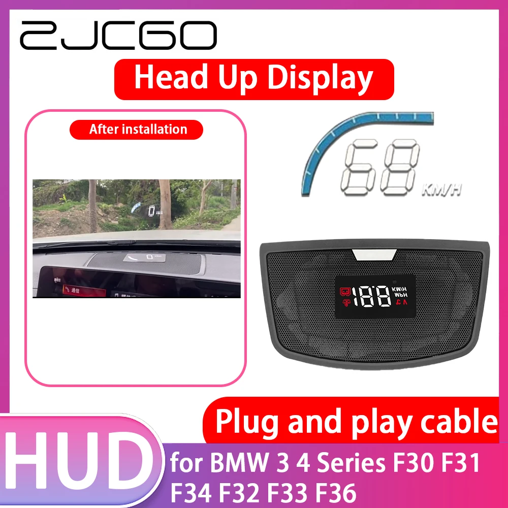 

ZJCGO Car Special Hidden HUD Head Up Display Speedometer Speed Projector Alarm for BMW 3 4 Series F30 F31 F34 F32 F33 F36