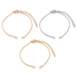 5 pçs/lote aço inoxidável largura 1.5mm ajustável cuba corrente para fazer jóias diy conector charme pingentes pulseiras tornozeleira