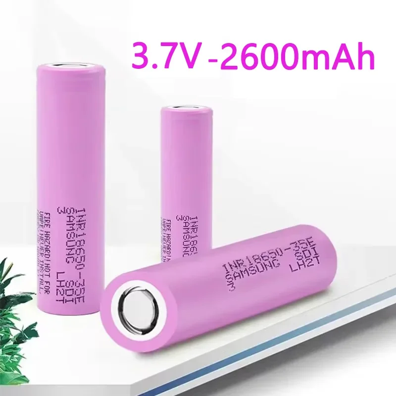 New18650 Battery 2600maAh3.7V 18650 Lithium-ion Battery 3.7V INR18650-35E Flashlight Rechargeable Battery with Charger