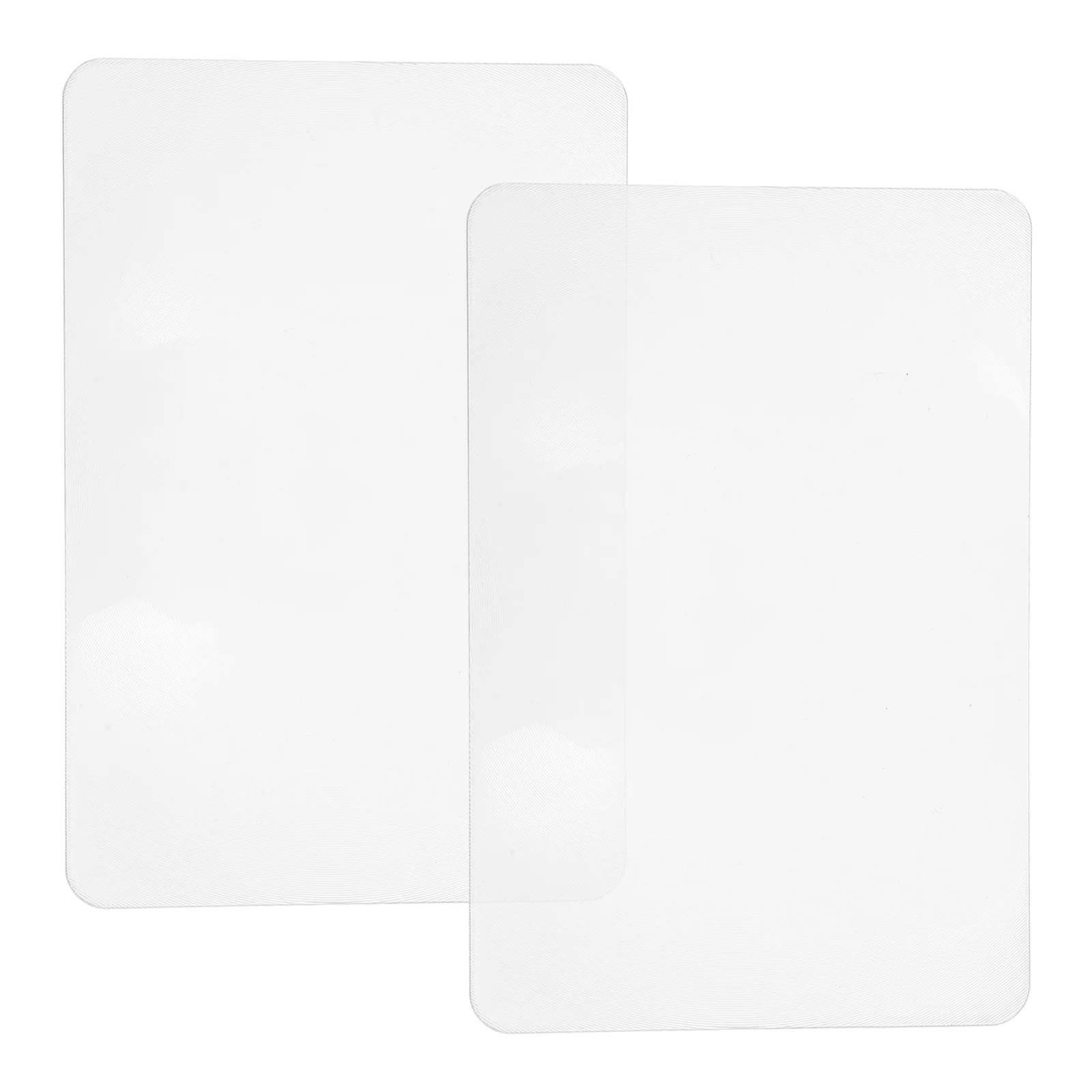 

2pcs PVC Transparent Card Style Reading Magnifier Portable Compact Mirror Magnifying Pocket Size Credit Glass