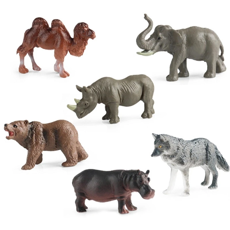 Miniature Simulation Animal Figure Toy Static Model Solid Figure Animal Figurine Statue Animal Figure Set Kids Gift