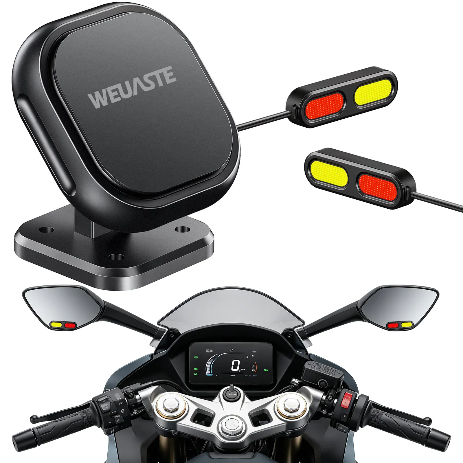 WEUASTE BSD01 Motorcycle Blind Spot Detection System 24GHz Radar Rear Collision Warning For All Motorcycle