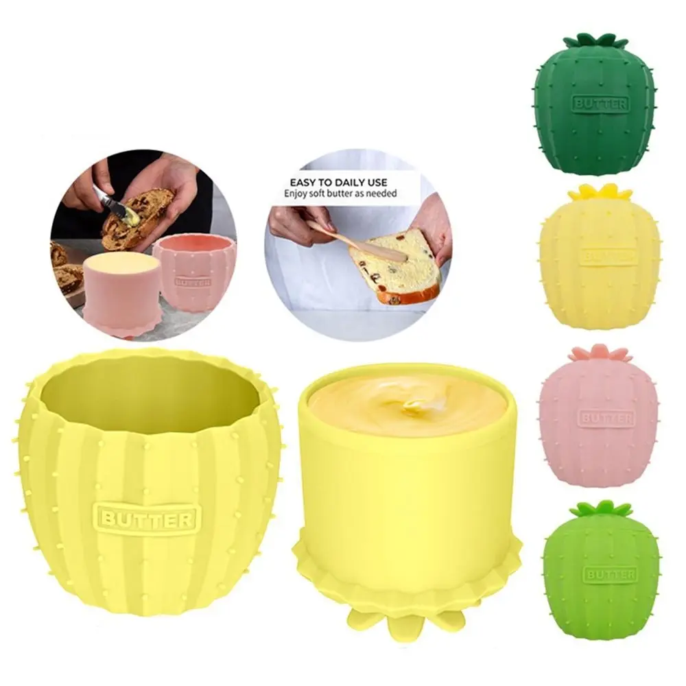 

Practical Silicone Butter Crock Sealed Keeping Fresh Covered Butter Dish Dustproof with Lid Butter Keeper Kitchen