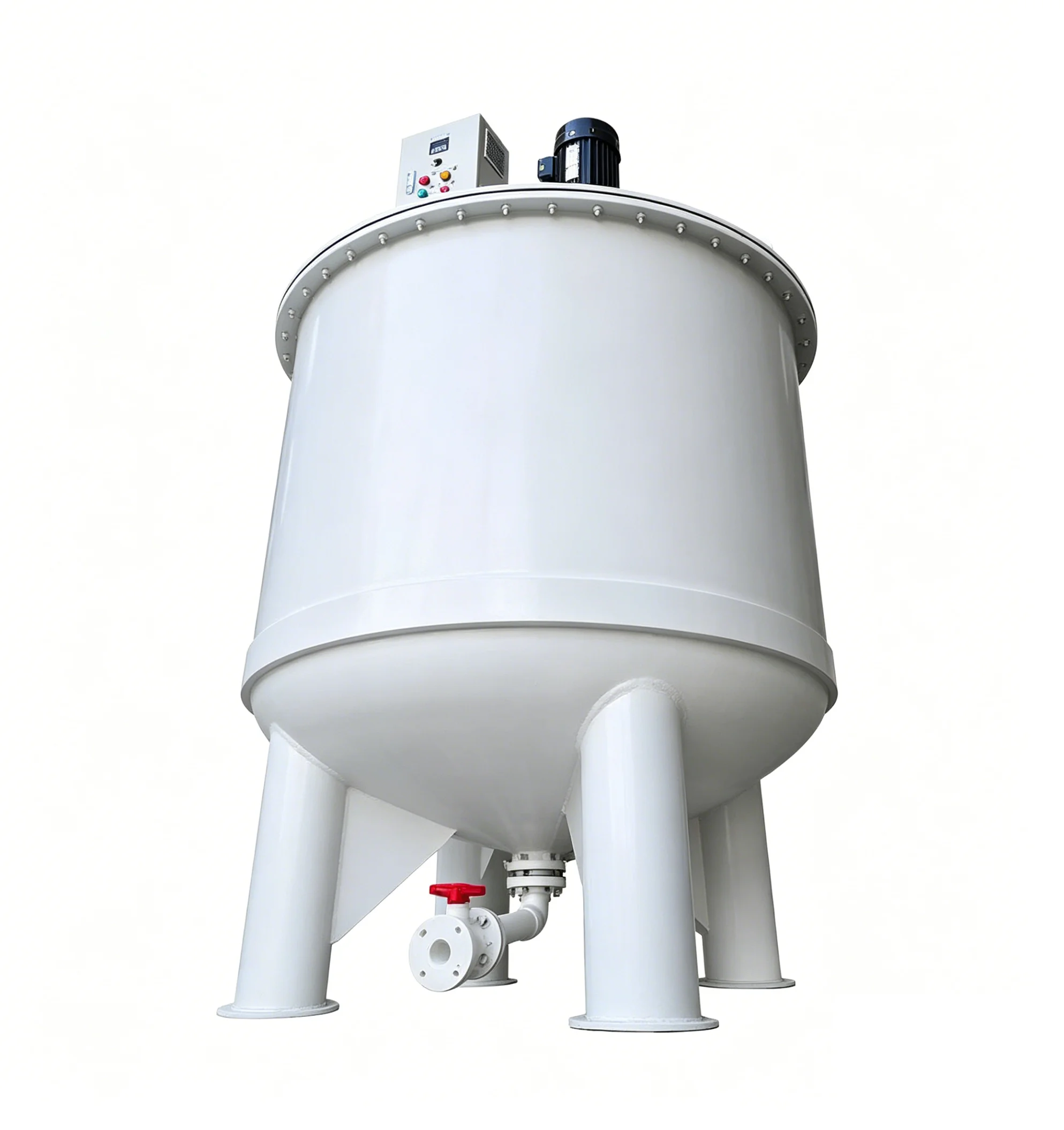* Temperature 500L PP Chemical Corrosion Resistant Plastic Acid Alkali Salt Mixer Equipment Heating Mixing Tank with Agitator