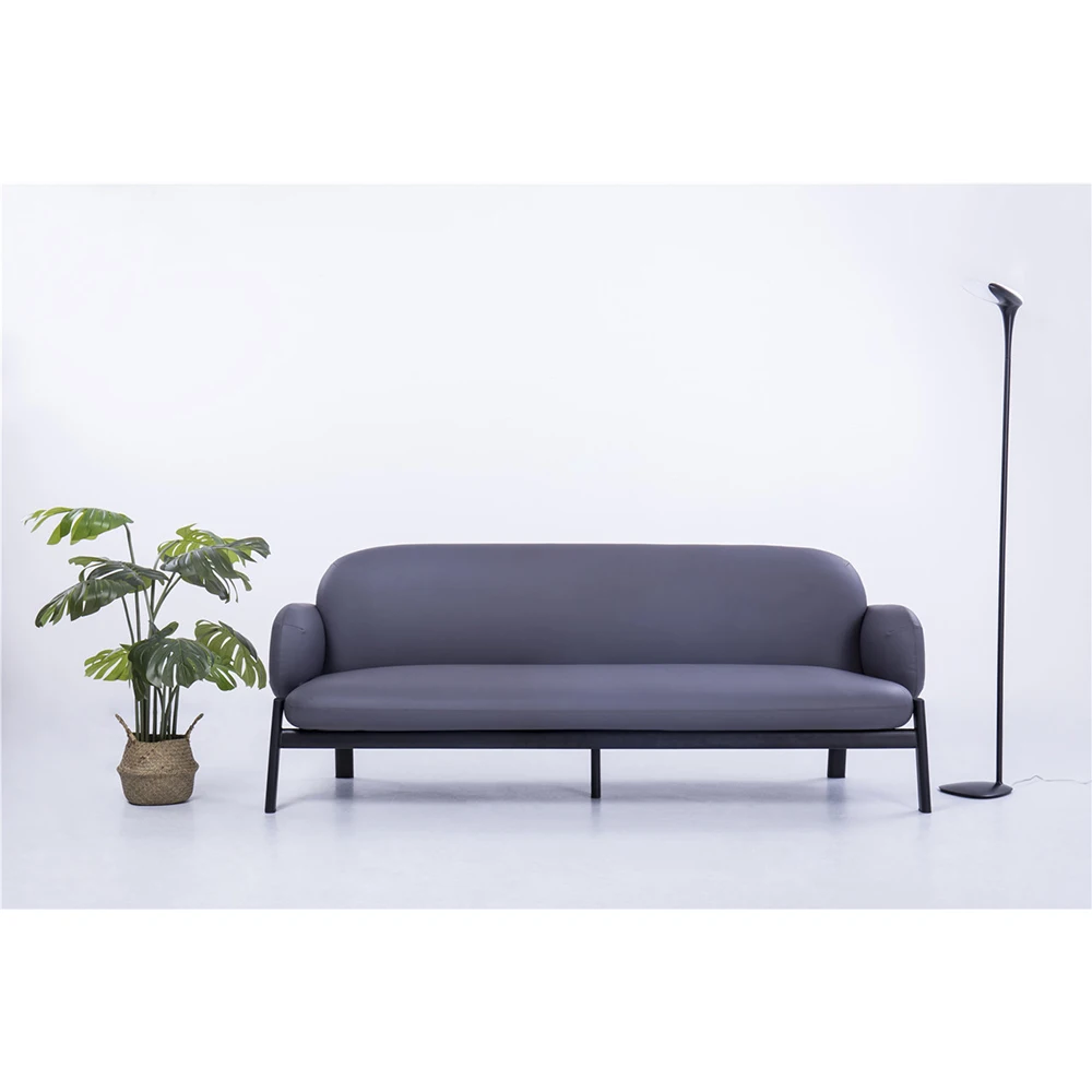 Public Offical Visitor Wait Reception Seating Lounge Furniture Leather Modern Office Sofa Set