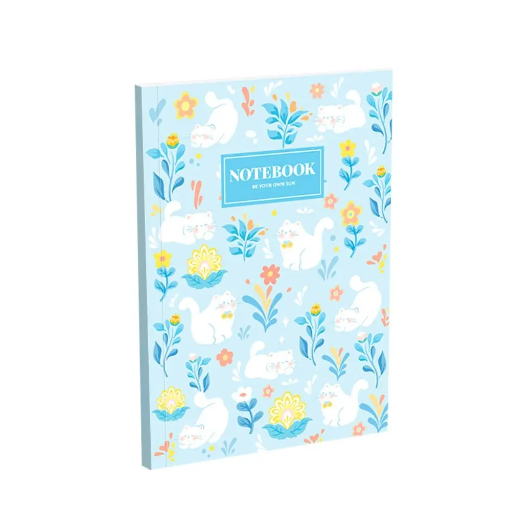 2pcs Cute B5 Diary Notebook Ins Style Horizontal Line Meeting Minutes Book Animal Flower School Supplies Office
