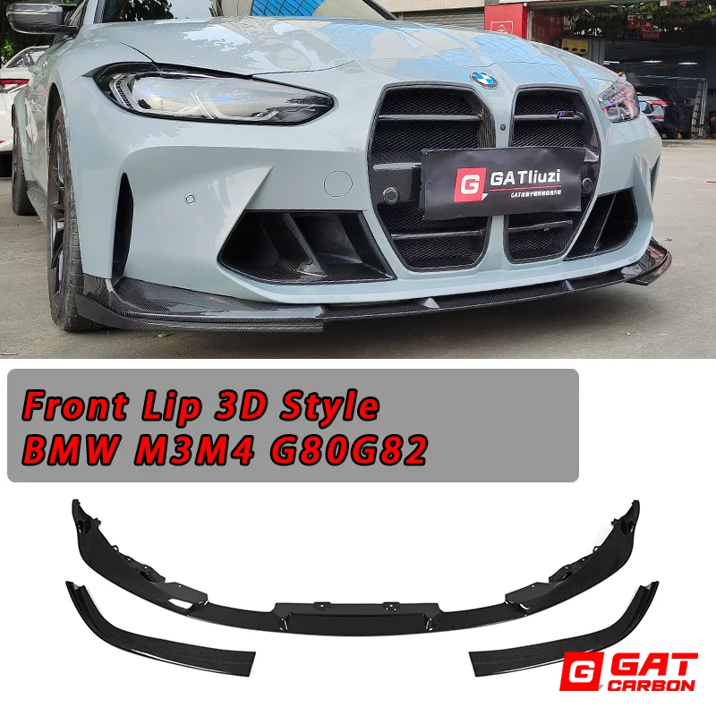 

Dry Carbon Fiber 3D Style Front Lip for BMW M3 M4 G80 G82 Carbon Front Lip Diffuser Lower Lip Bodykit