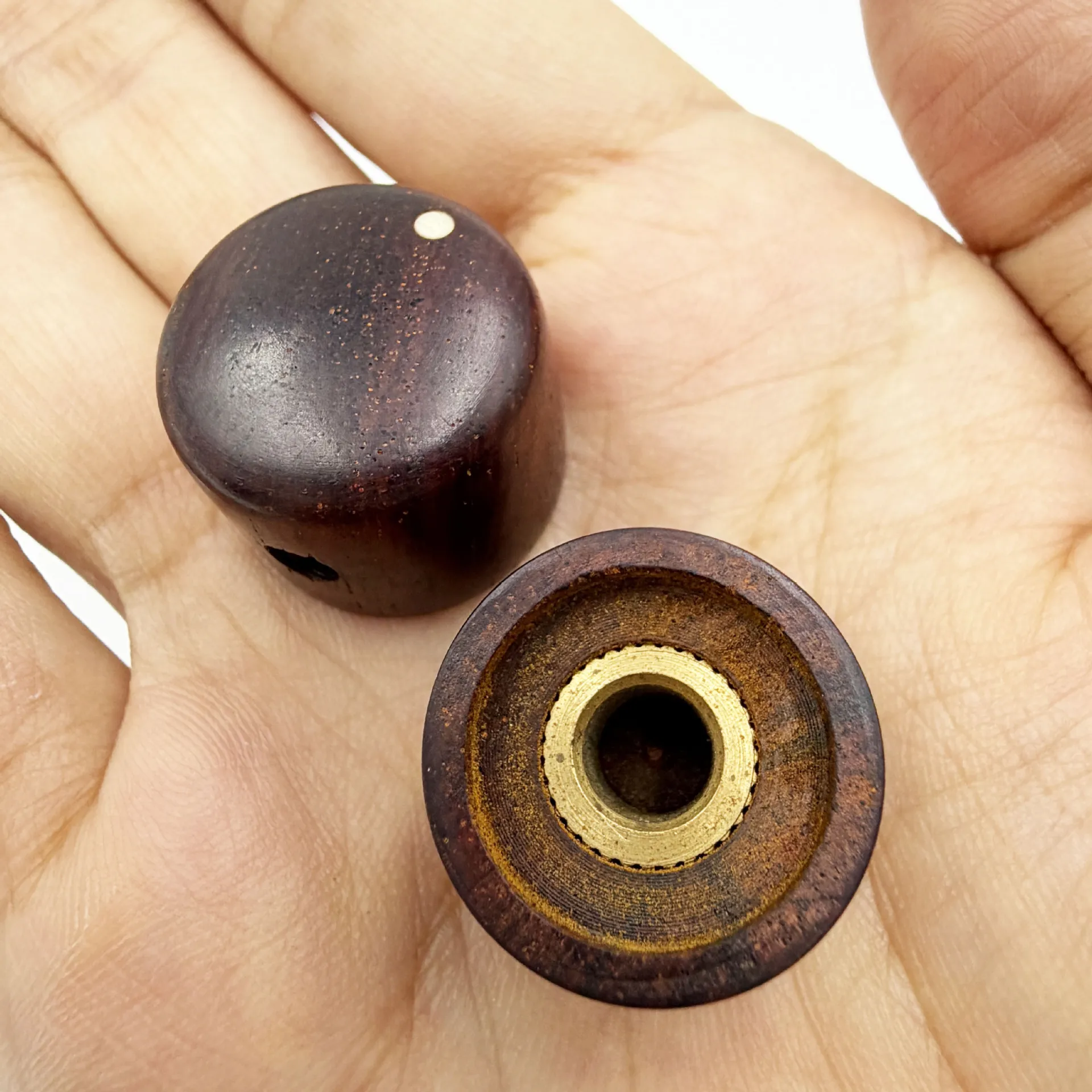 

Handmade Wooden Guitar Knob Rosewood / Ebony / Cocobolo with Position Dot Volume/Tone Control Pot Cap