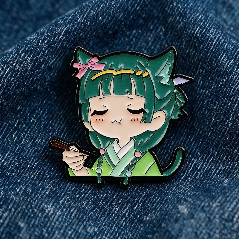 Medicine House Girl Maomao Apothecary Diaries Brooch Cartoon Badge Pins Clothing Backpack Cosplay Jewelry Accessory Decoration
