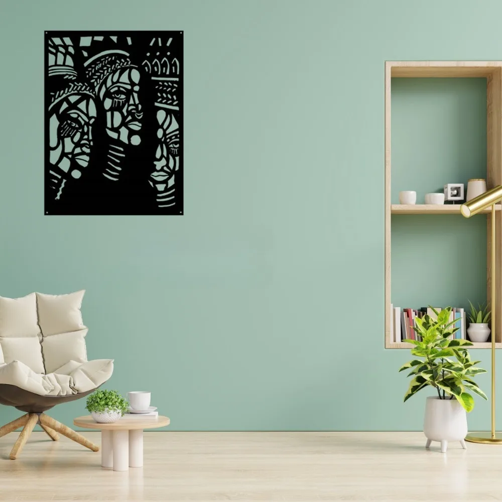 1pc Customizable Framed Metal Portrait Personalized Photo Line Art Wall Decor, Gift For Loved Ones (Only For Decoration)
