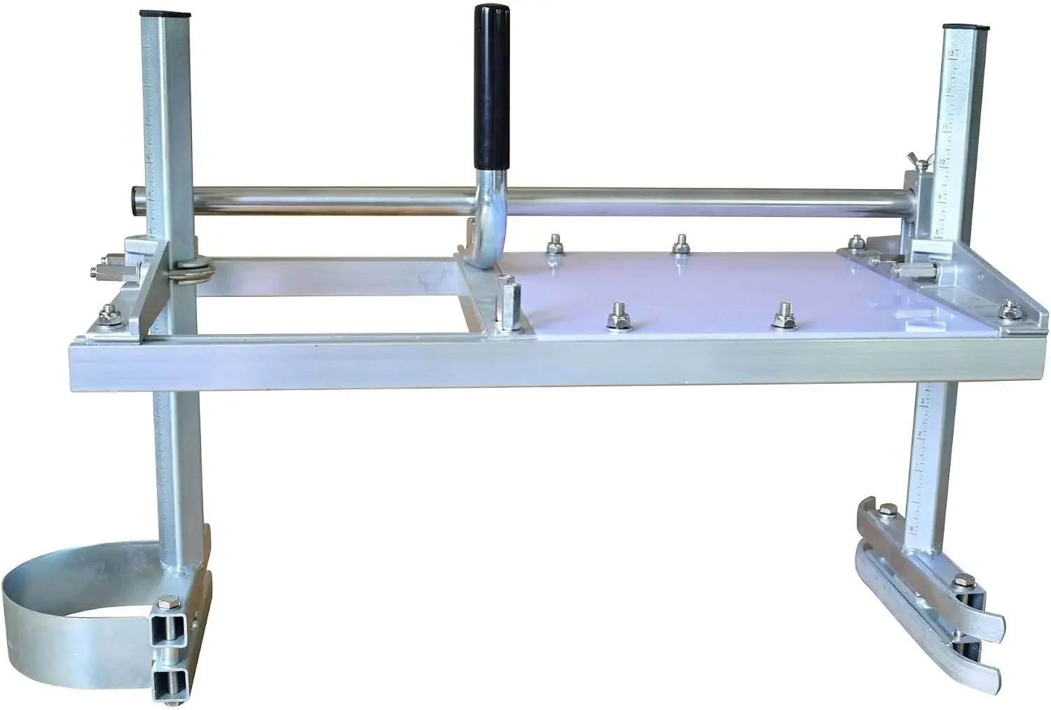 Portable Sawmill 24-Inch Chainsaw Milling Attachment, Adjustable Lumber Cutting Guide for Logs and Wood Planks, TMS-24, Silver