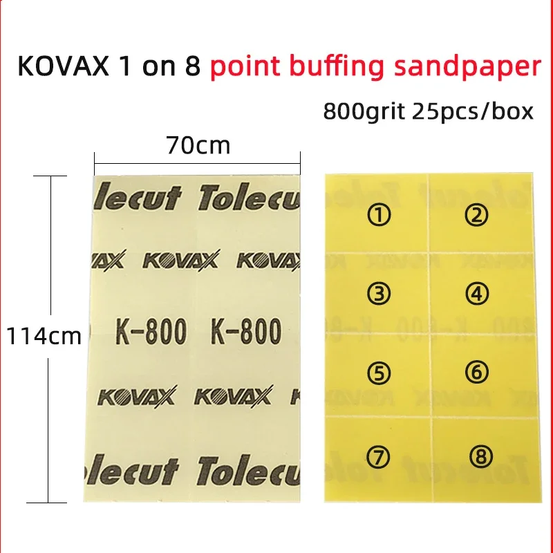 KOVAX Tolecut /Japan sandpaper 1piece into 8 pieces Car Paint Surface Fine Polishing Point Grinding Block To Remove Dust Point