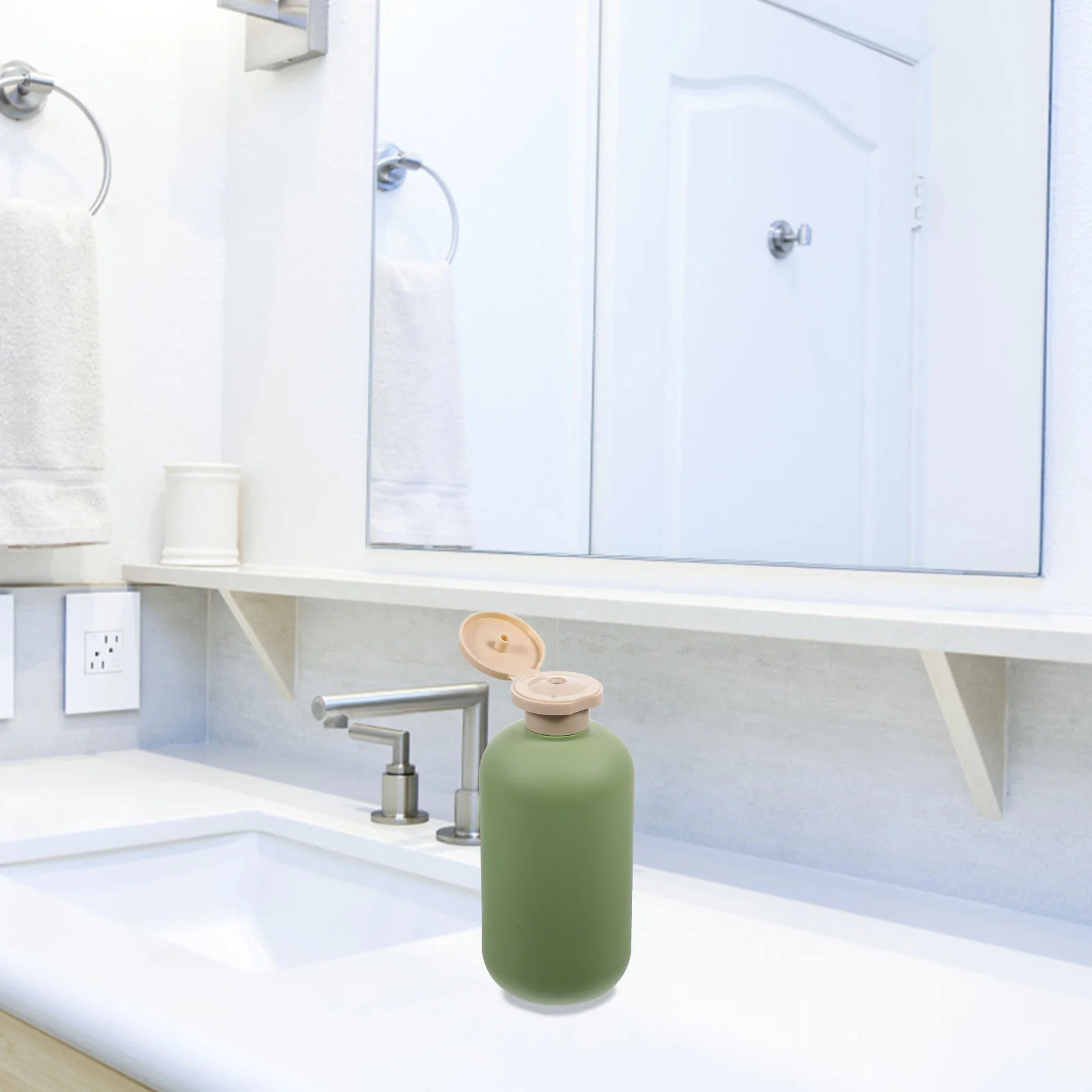 2 Pcs Clamshell Bottle Travel Containers Shampoo Shower Gel Lotion Conditioner Portable Leak Proof Toiletry Storage Bottles