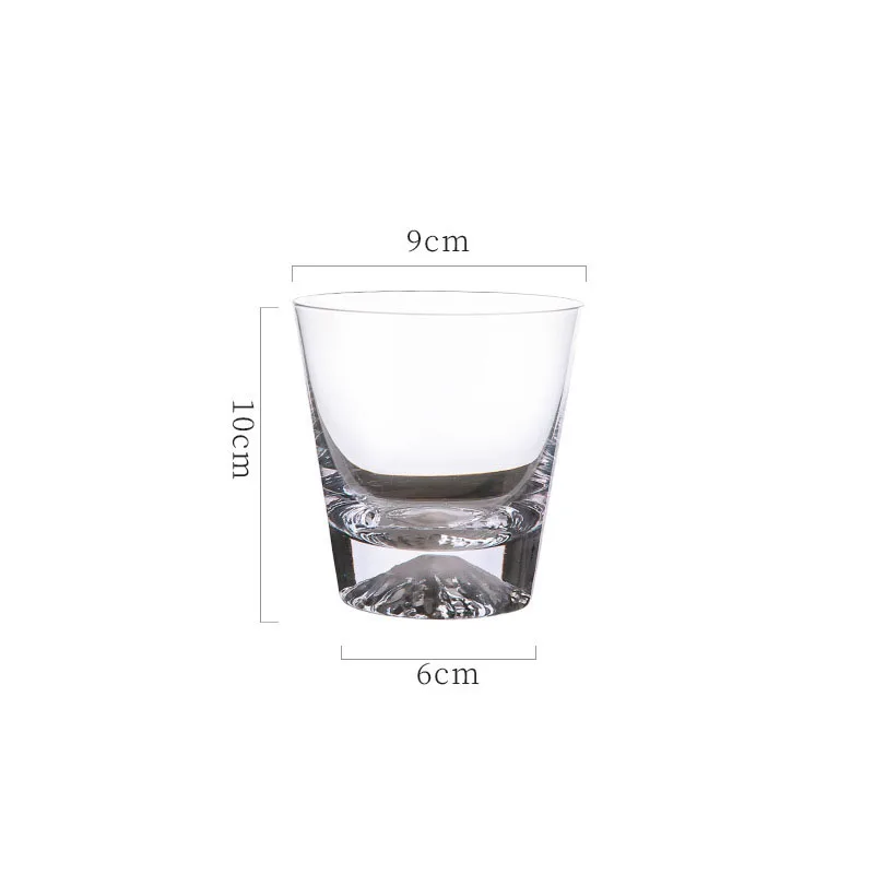 2pcs Set Wine Glasses Japanese Style Fuji Mountain View Cup Creative Whiskey Cocktail Tea Water Glass Transparent Household Cups